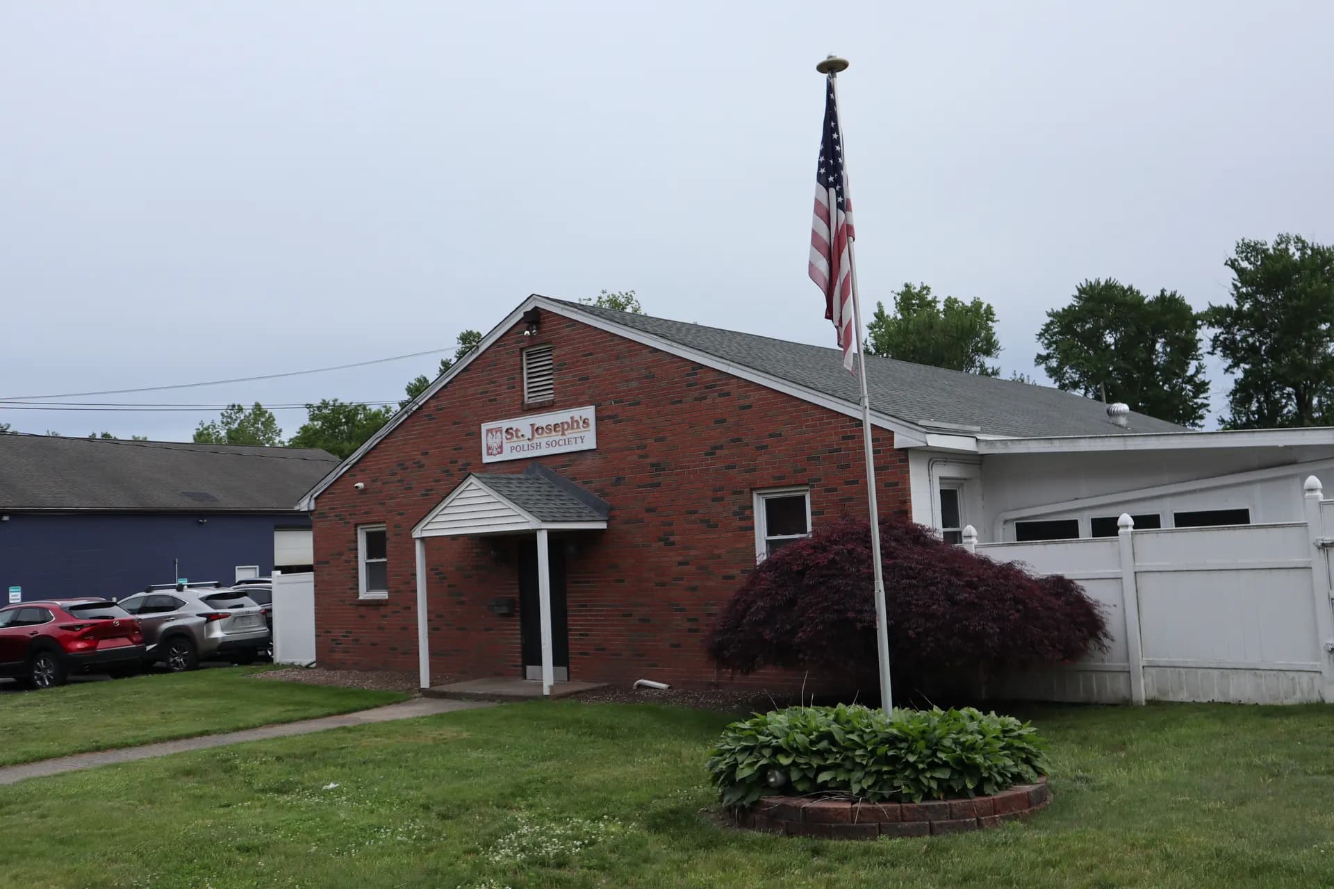 Flagpole outside the clubhouse